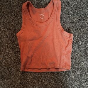 PacSun Orange Fitted Crop Tank Top